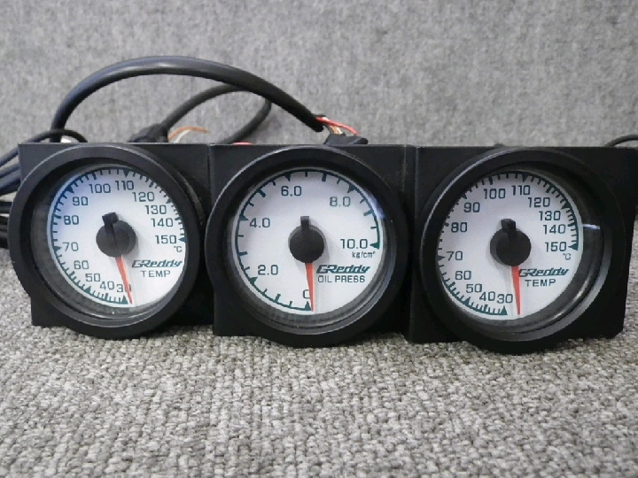 3連追加メーター水温油温油圧計
